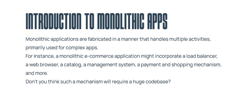 Monolithic Apps