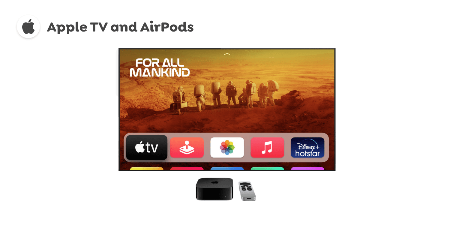 Apple TV and AirPods