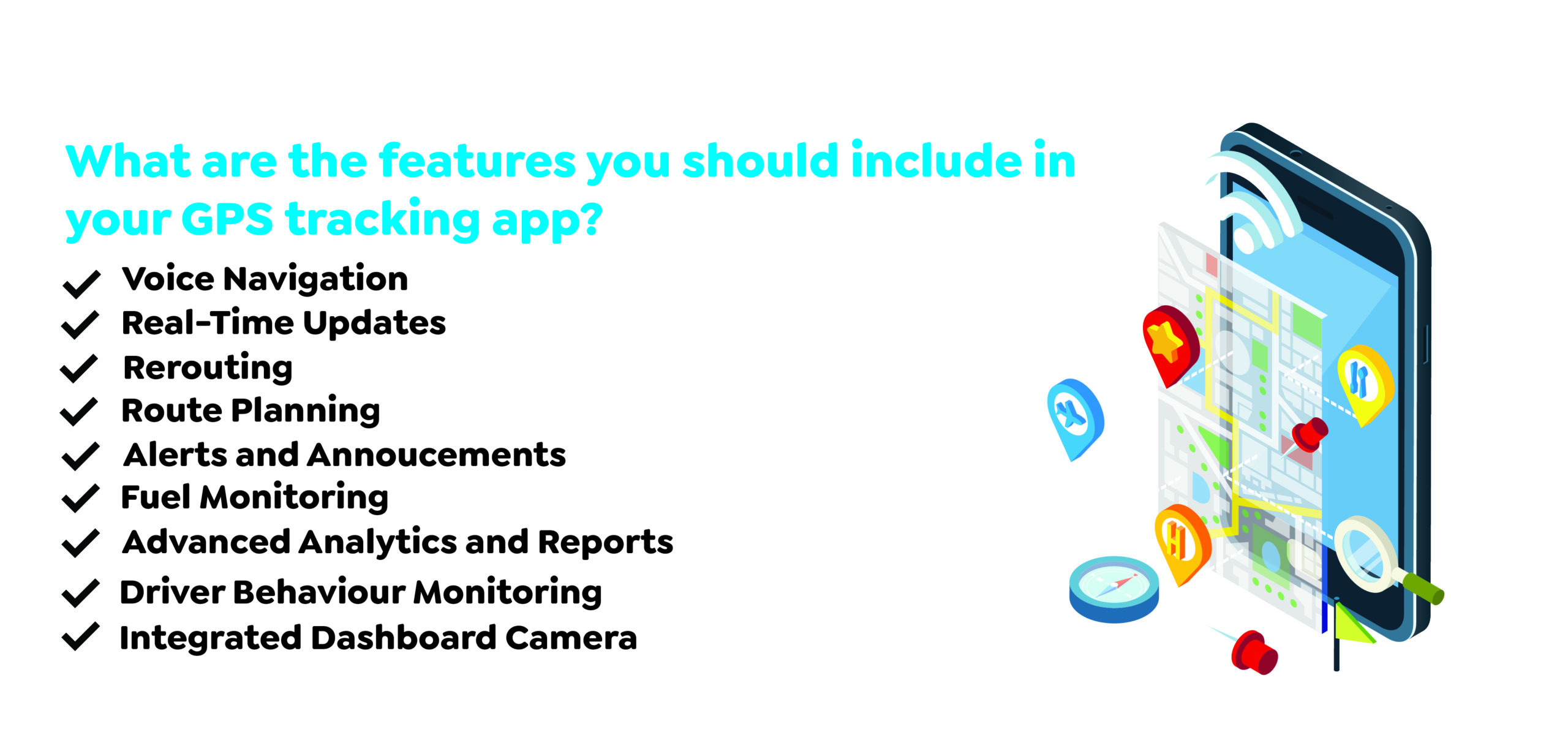 What are the features you should include in your GPS tracking app
