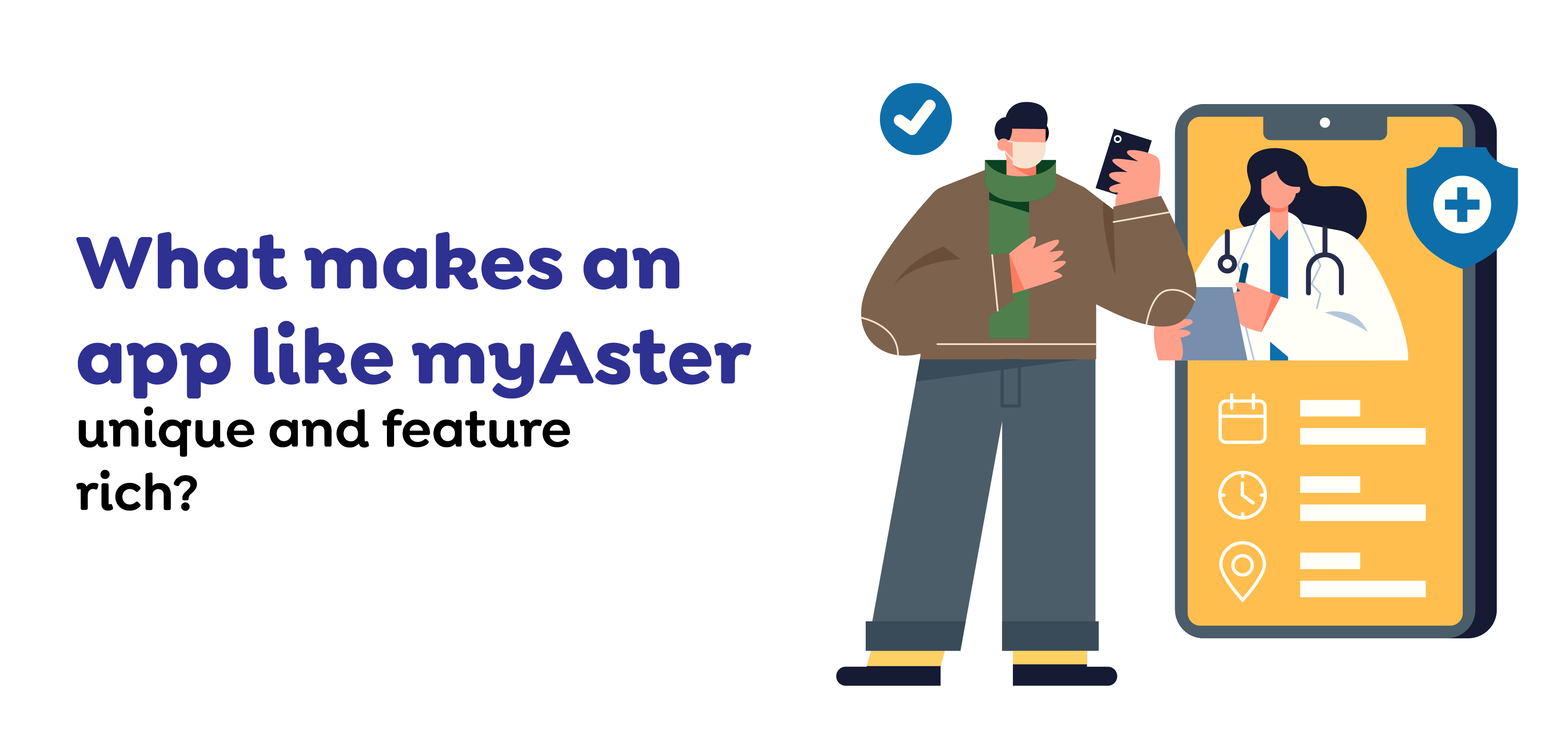 What makes an app like myAster unique and feature-rich-