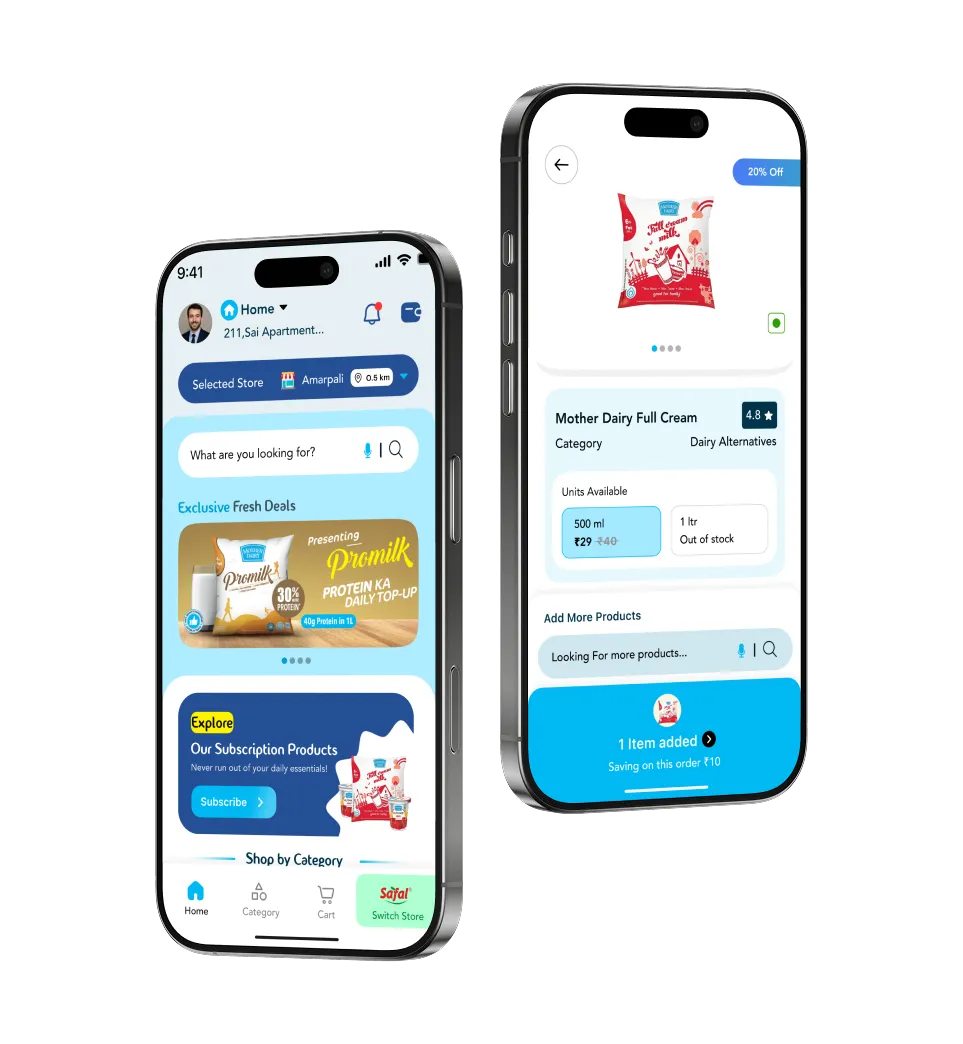 Mother Dairy App
