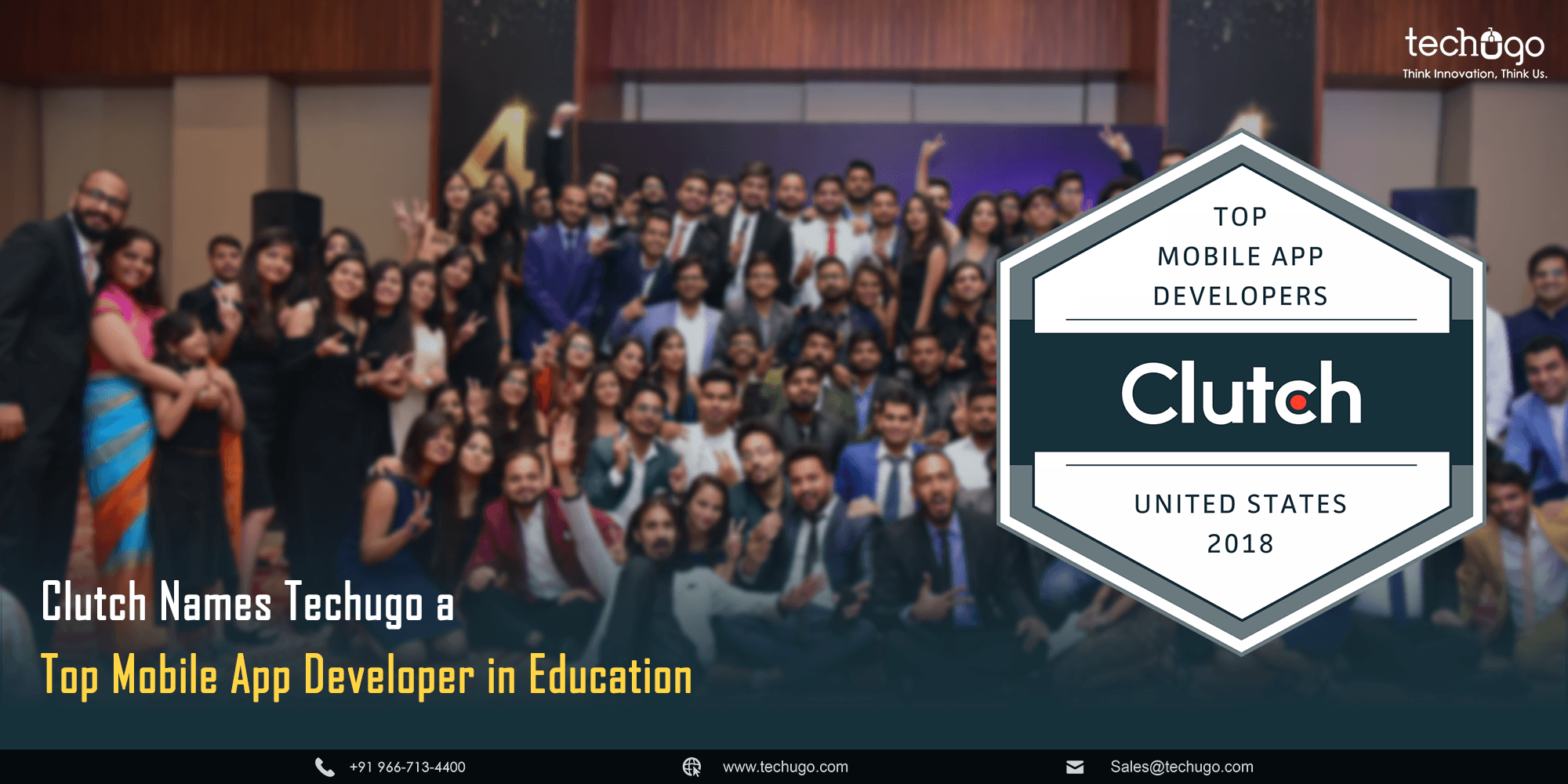 Clutch Names Techugo a Top Mobile App Developer in Education Mobile App Developer