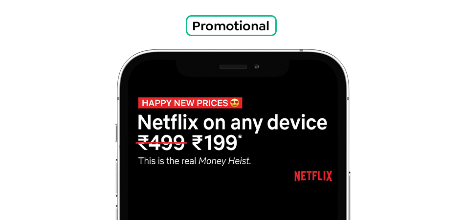 Promotional notification