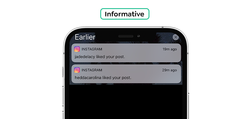 Informational notification