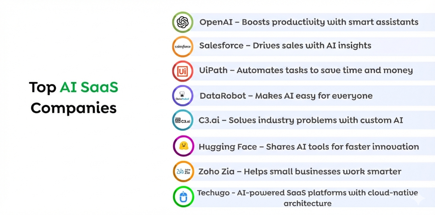 Explore the Top AI SaaS Companies in 2026 AI SaaS Companies