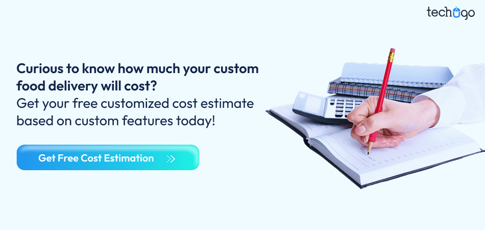 custom food delivery will cost