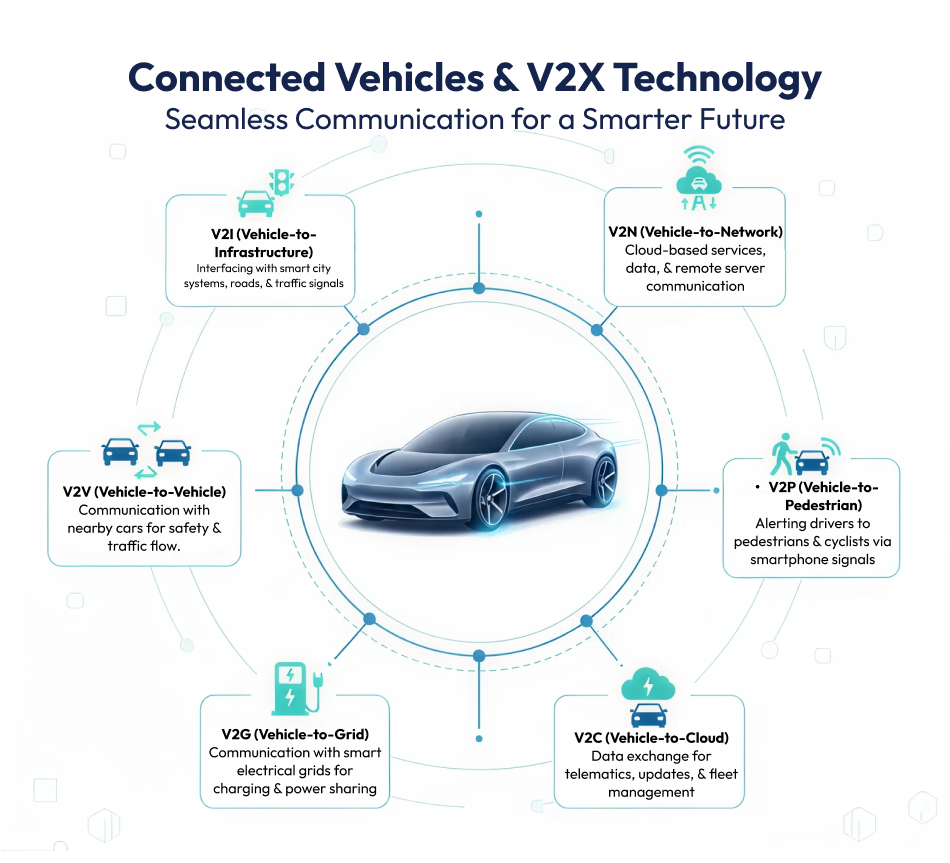Connected Vehicles & V2X Technology Seamless Communication for a Smarter Future