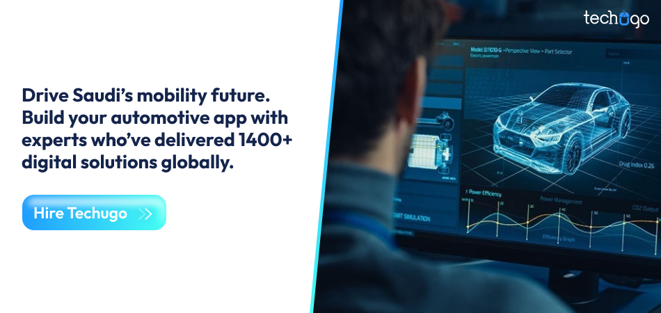 Drive Saudi’s mobility future. Build your automotive app with experts who’ve delivered 750+ digital solutions globally.