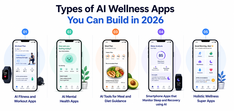 Types of AI wellness apps you can build in 2026