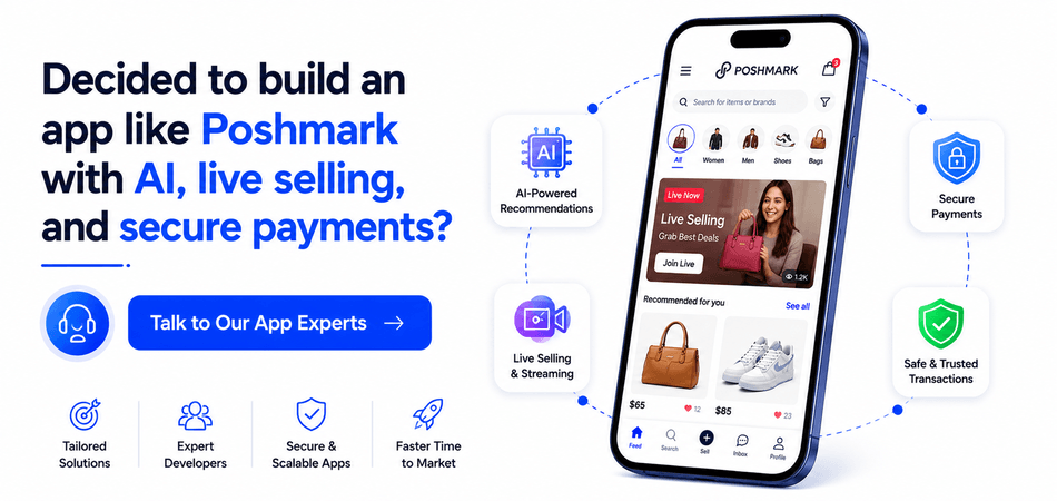 Decided to build an app like Poshmark with AI, live selling, and secure payments