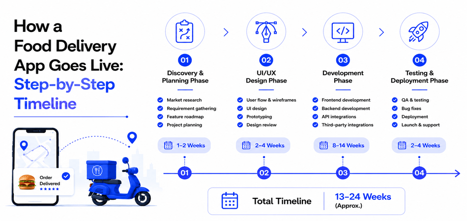 Timeline of food delivery app development