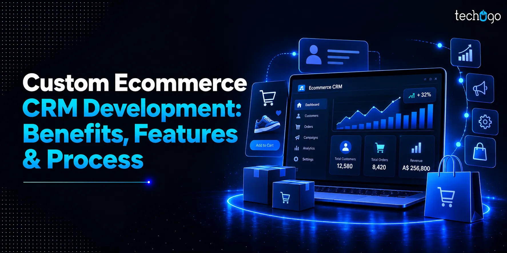 Custom Ecommerce CRM Development: Benefits, Features & Process